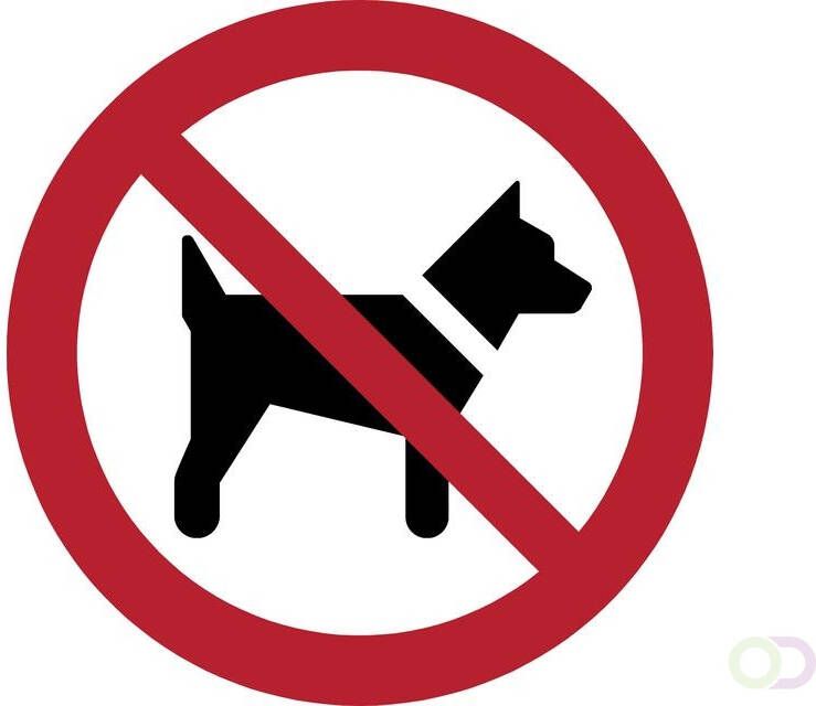 Tarifold verbodsbord uit PP honden niet toegestaan diameter 20 cm
