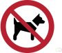 Tarifold verbodsbord uit PP honden niet toegestaan diameter 20 cm - Thumbnail 2