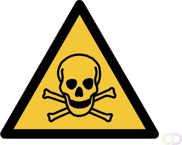 Tarifold waarschuwingsbord uit PP giftige stoffen ft 20 x 17 6 cm