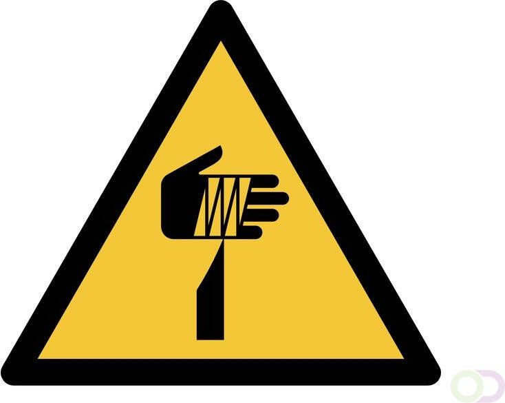 Tarifold waarschuwingsbord uit PP gevaar voor scherpe elementen ft 20 x 17 6 cm
