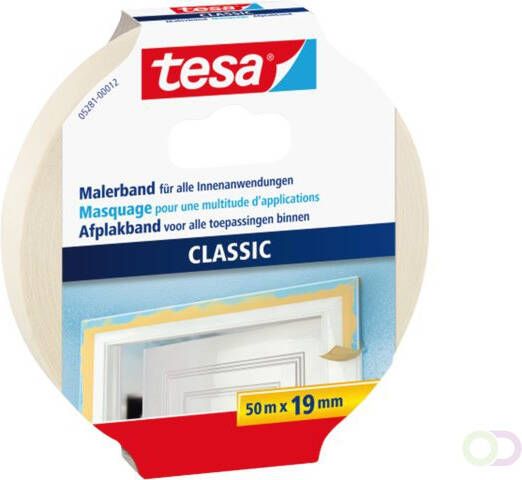 Tesa Afplaktape 19mmx50m Classic creme