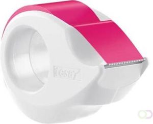 Tesa film Neon tape ft 19 mm x 10 m op dispenser gessorteerde kleuren: geel of roze