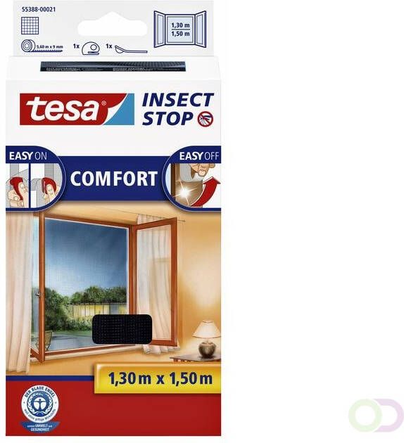 Tesa Insectenhor 55388 voor raam 1 3x1 5m zwart