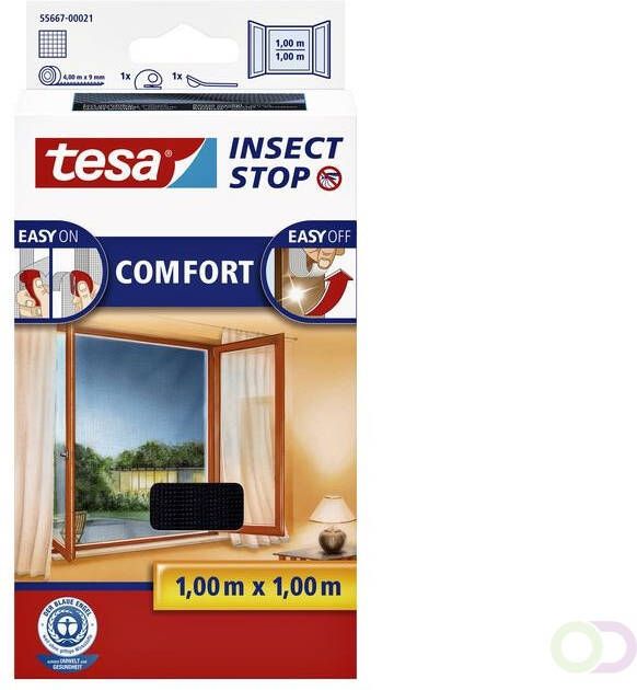 Tesa Insectenhor 55667 voor raam 1x1m zwart