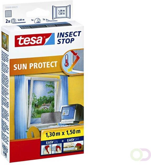 Tesa Insectenhor Â Insect Stop SUN PROTECT raam 1 3x1 5m antraciet