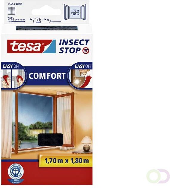Tesa Insectenhor 55914 voor raam 1 7x1 8m zwart