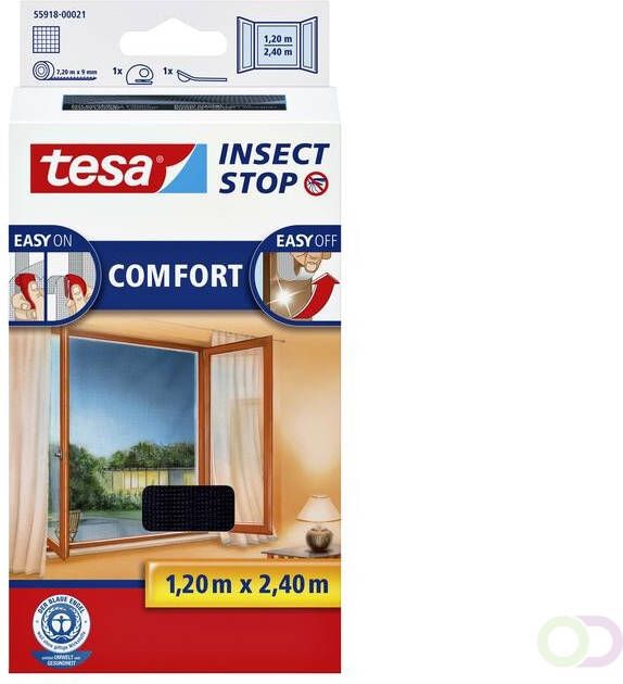 Tesa Insectenhor 55918 voor raam 1 2x2 4m zwart
