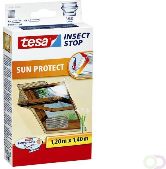 Tesa Insectenhor Â Insect Stop Klittenband voor dakramen 1 2x1 4m antraciet