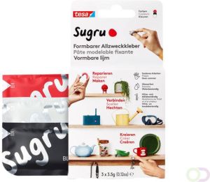 Tesa Kneedbare lijm Sugru 41232 3 pak zwart wit rood