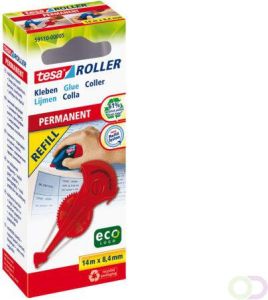 Tesa Lijmroller ecoLogo navulcassette permanent in hangdoosje