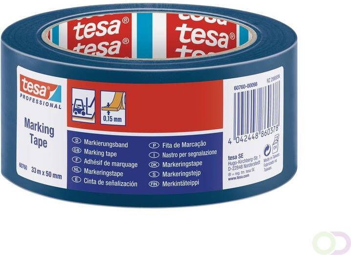 Tesa Markeringstape 60760 PVC 50mmx33m blauw