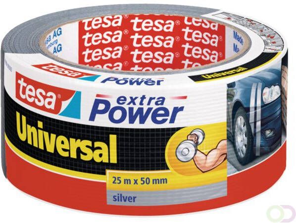 Tesa Plakband 50mmx25m Extra Power zilver