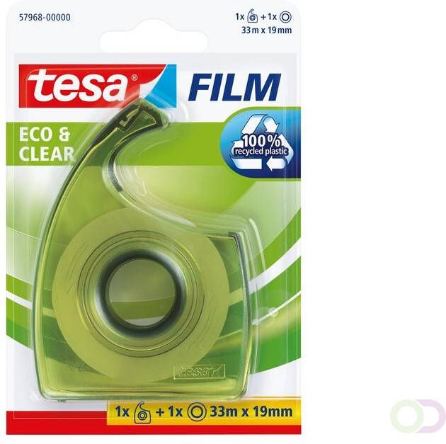 Tesa Plakband 57968 eco&clear 19mmx33m dispenser