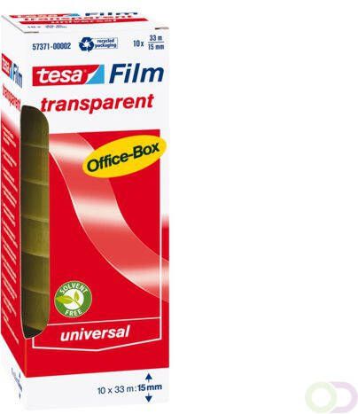 Tesa film transparante tape ft 15 mm x 33 m pak van 10 rolletjes