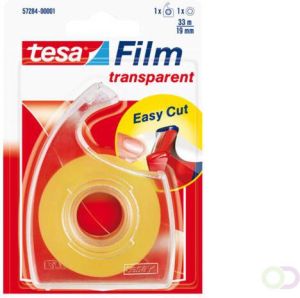 Tesa Plakband film 19mmx33m transparant op dispenser