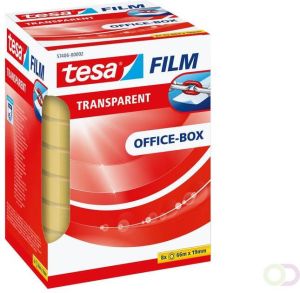 Tesa film transparante tape ft 19 mm x 66 m 8 rolletjes