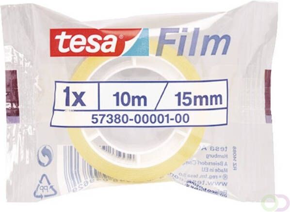 Tesa Plakband filmÂ Standaard 10mx15mm transparant