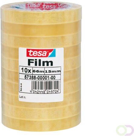 Tesa Plakband filmÂ standaard 66mx15mm transparant