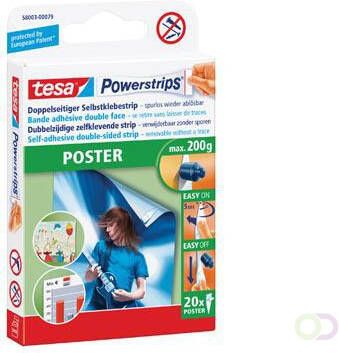 Tesa Powerstrips Poster draagkracht 200 g blister van 20 stuks