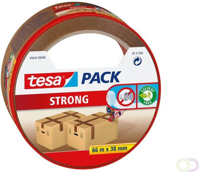 Tesa Verpakkingstape 05042 strong 38mmx66m bruin