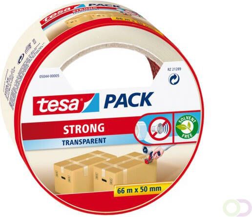 Tesa Verpakkingstape 50mmx66m transparant blister PP