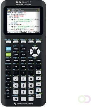 Texas Instruments Texas grafische rekenmachine TI 84 Plus CE T Python edition zwart