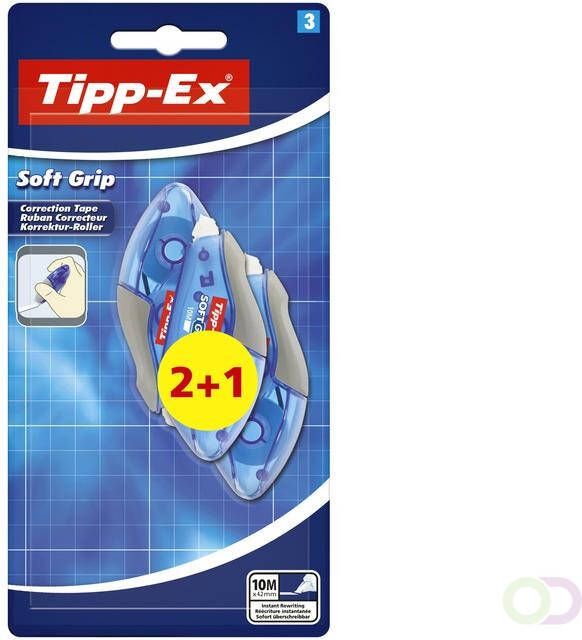 Tipp-ex Correctieroller soft grip 4 2mmx10m blister 2 1 gratis