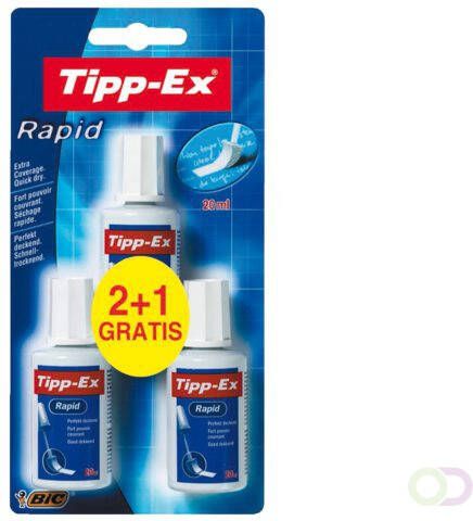 Tipp-ex Correctievloeistof Rapid 20ml foam 2+1gratis blister