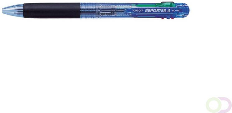 Tombow 4-Kleuren-Balpen Reporter 4 blauw transparant