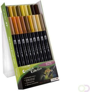 Tombow ABT Dual Brush Pen set mit 18 aardekleuren