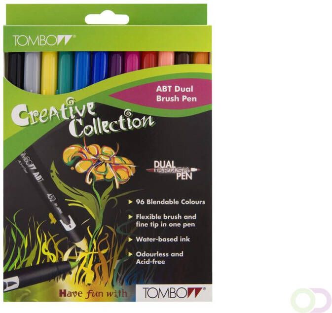 Tombow ABT Dual Brush Pen set van 12 primaire kleuren