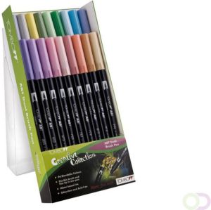 Tombow ABT Dual Brush Pen set van 18 pastelkleuren