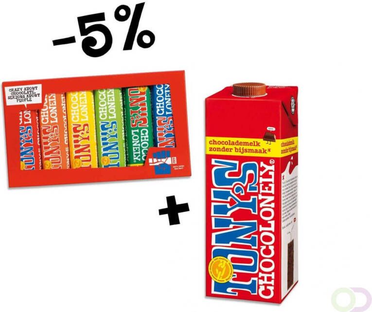 Tony's Chocolonely Chocolade Tonys Chocolonely proeverijtje chocolademelk 1L