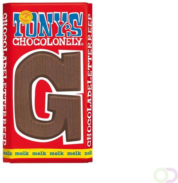 Tony's Chocolonely Chocolade Tony's Letterreep melk G 180 Gram