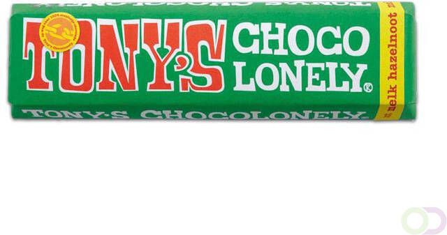 Tony's Chocolonely Chocoladereep melk hazelnoot 47gr