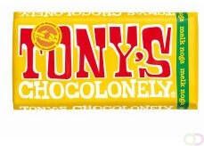 Tony's Chocolonely Chocolade melk noga reep 180gr