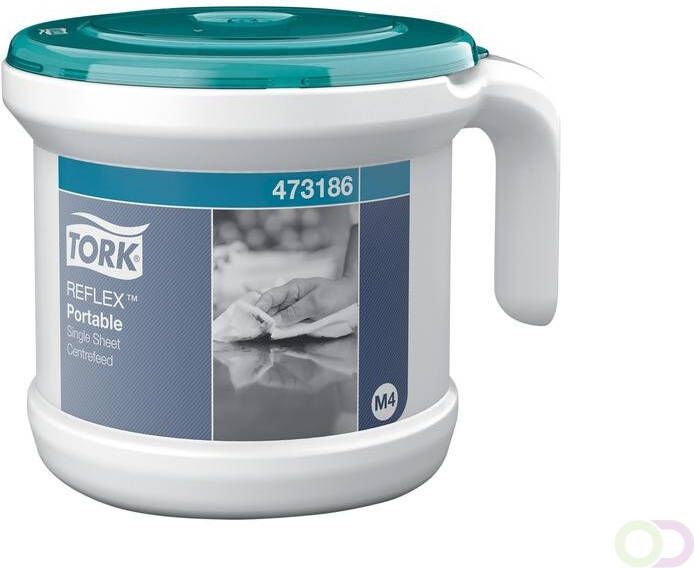 Tork Startpakket ReflexÃ¢â€žÂ¢ M4 draagbare dispenser wit turquoise 473186