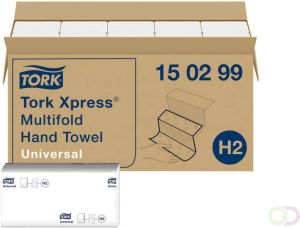Tork Papieren handdoek Xpress Basis H2 multifold universal 2-laags wit 150299