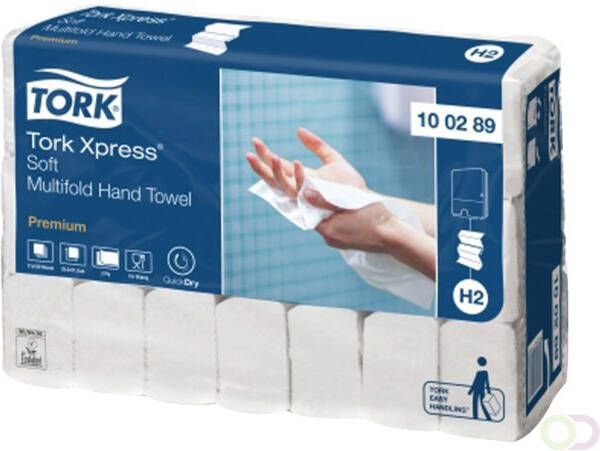 Tork papieren handdoeken Xpress Soft multifold 2-laags 150 vellen systeem H2 pak van 21 stuks