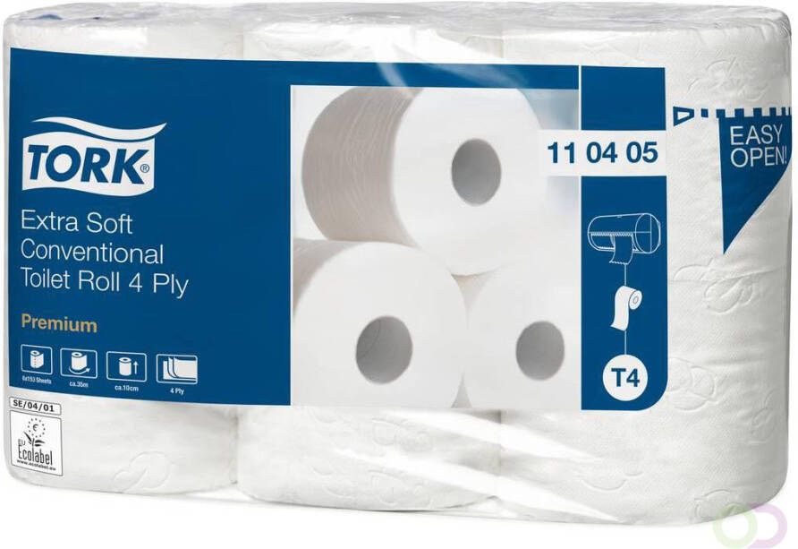 Tork toiletpapier Conventional 4-laags systeem T4 pak van 6 rollen