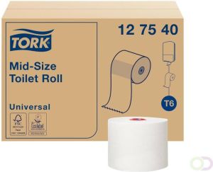 Tork Toiletpapier Mid-size T6 Universal 1-laags 135m wit 127540