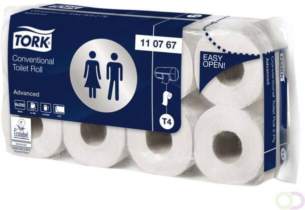 Tork Toiletpapier T4 110767 Advanced 2laags 250vel 64rollen wit
