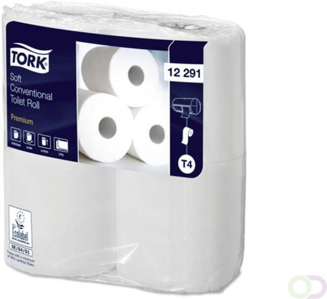 Tork Toiletpapier T4 traditioneel premium 2-laags 198 vel wit 12291