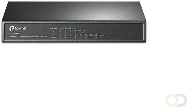 TP-Link TL-SF1008P Unmanaged Fast Ethernet (10 100) Power over Ethernet (PoE) Zwart (TL-SF1008P V5)