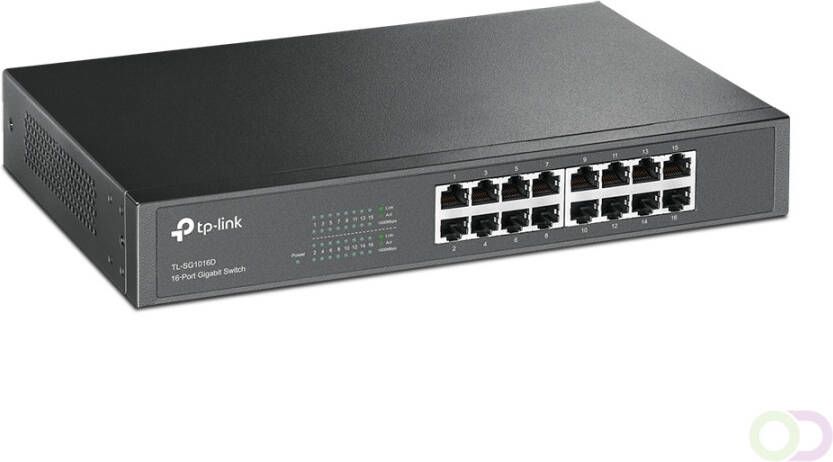 TP-Link TL-SG1016D Unmanaged Gigabit Ethernet (10 100 1000) Zwart (TL-SG1016D V7)
