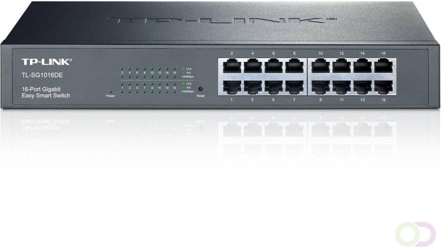TP-Link TL-SG1016DE Managed L2 Gigabit Ethernet (10 100 1000) 1U Zwart (TL-SG1016DE V1)