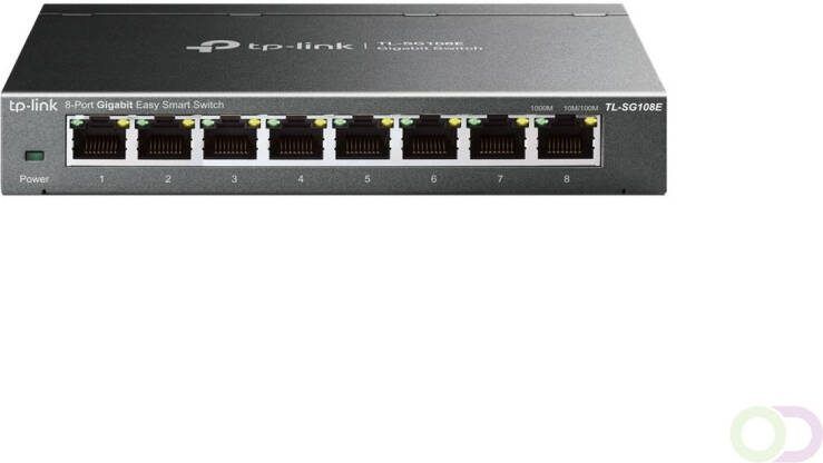 TP-Link TL-SG108E Unmanaged L2 Gigabit Ethernet (10 100 1000) Zwart (TL-SG108E V5)