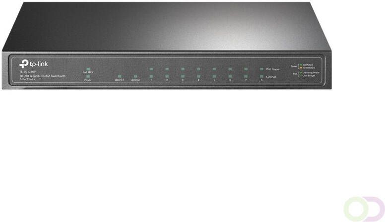 TP-Link TL-SG1210P Gigabit Ethernet (10 100 1000) Power over Ethernet (PoE) Grijs (TL-SG1210P V1)