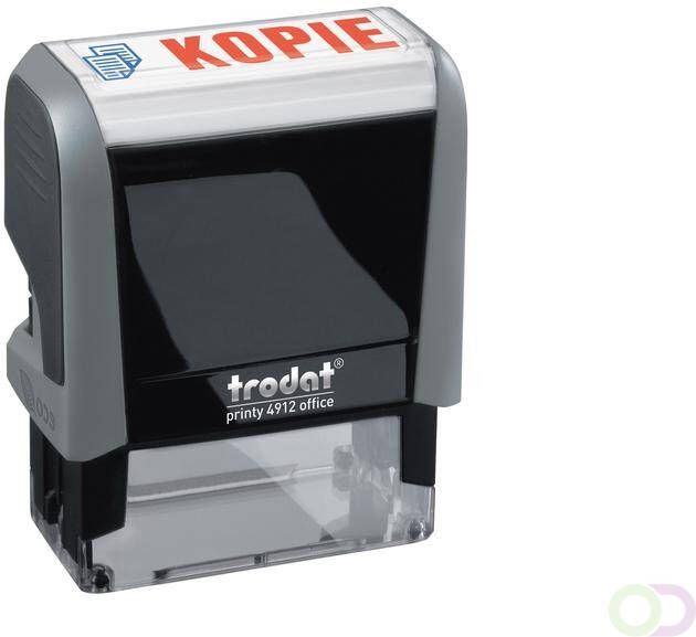 Trodat Tekststempel Printy 4912 kopie blauw rood