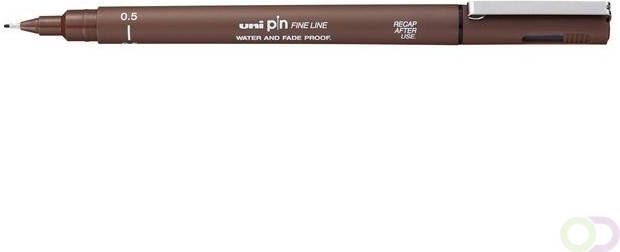 Uni-ball Fineliner Pin 0.5mm sepia 12 stuks